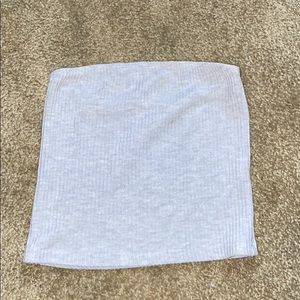 Brandy Melville Gray Ribbed Tubetop
